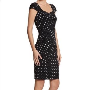 White House Black Market slimming polka dot dress